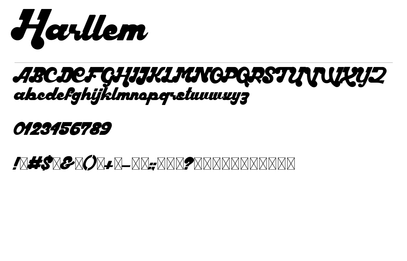 Harllem Font preview
