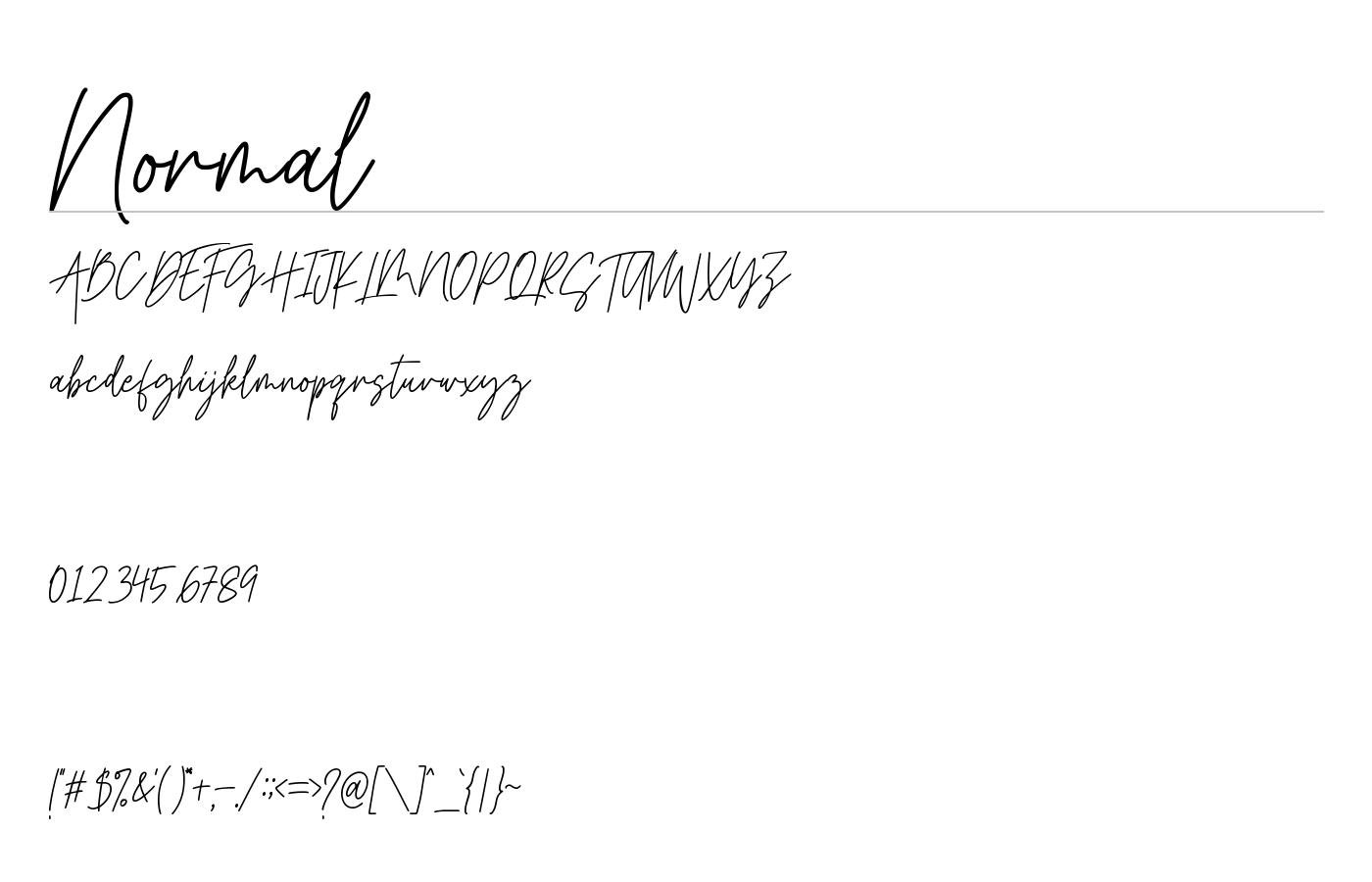 Harmony Signature Font preview