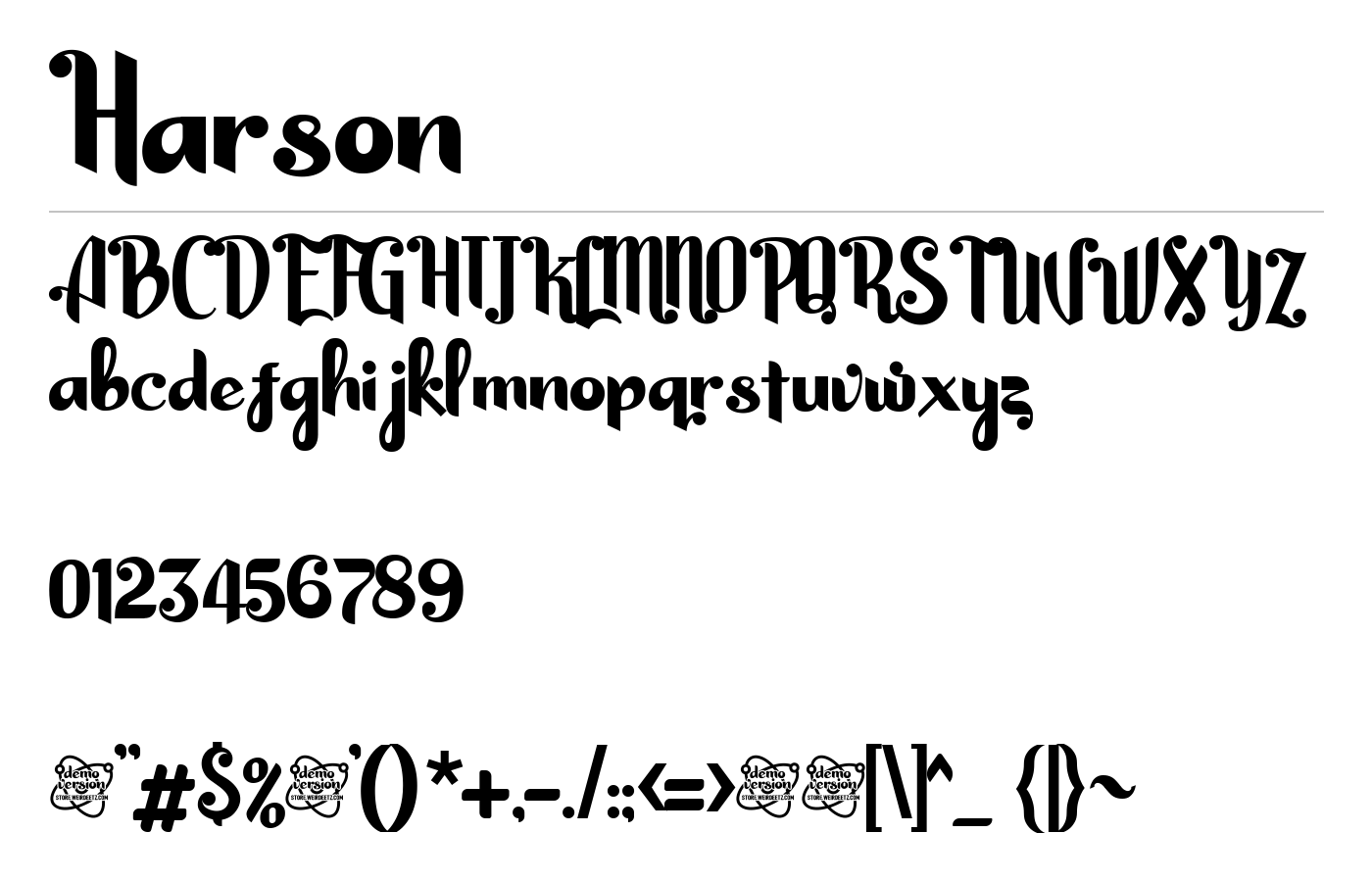 Harson Font preview