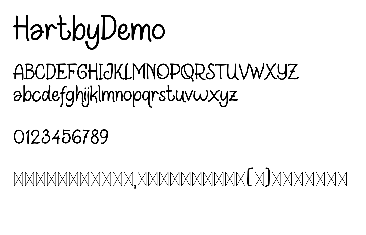 Hartby Playful Font preview