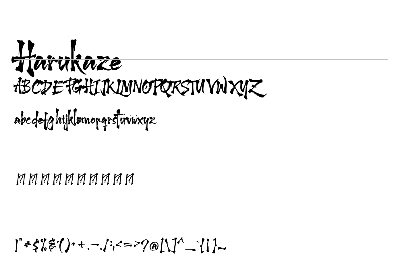 Harukaze Font preview