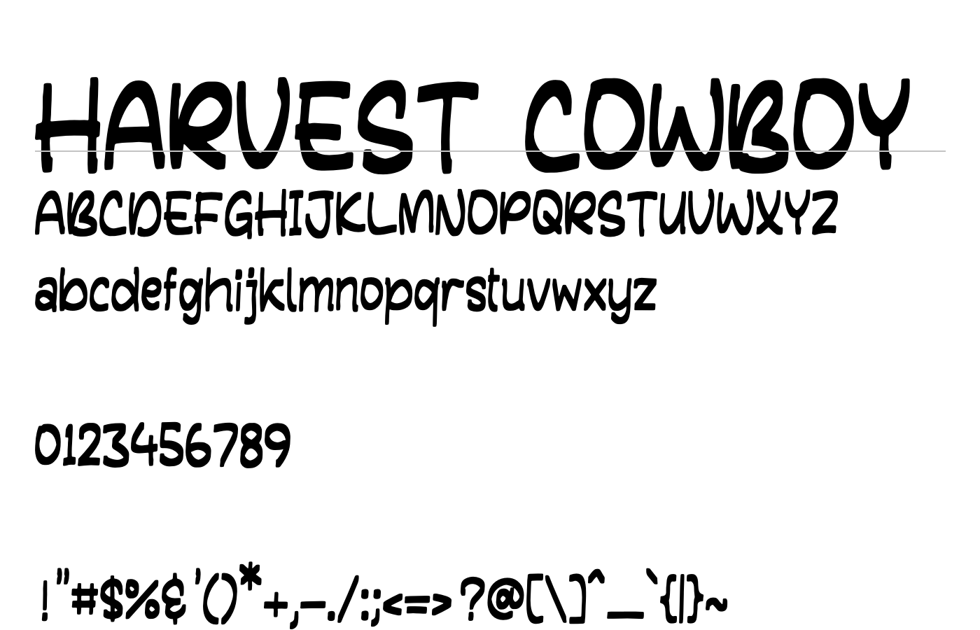 Harvest Cowboy Font preview