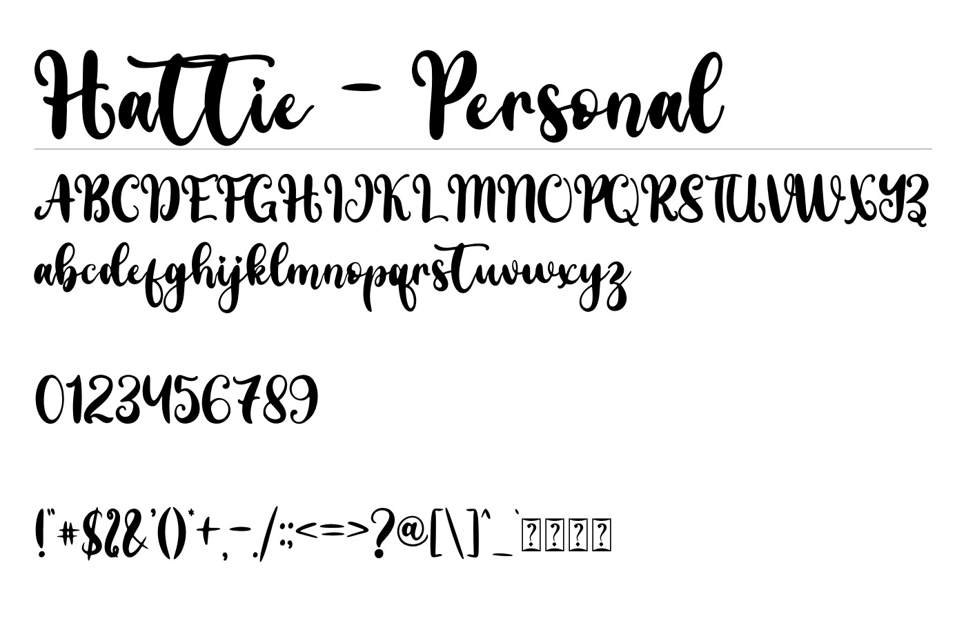 Hattie Font preview