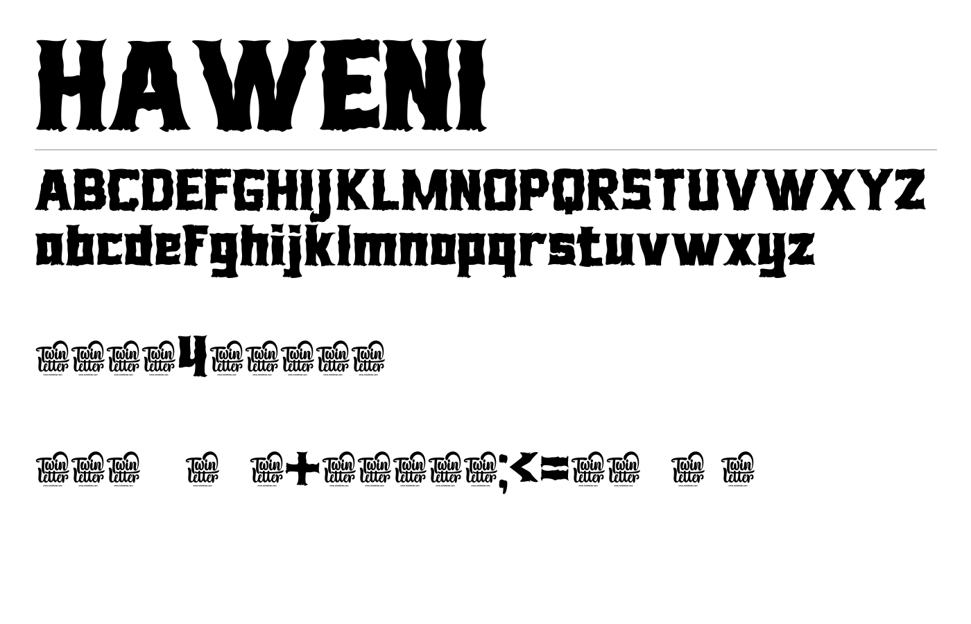 Haweni Font preview