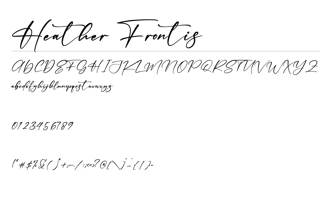 Heather Frontis Font preview