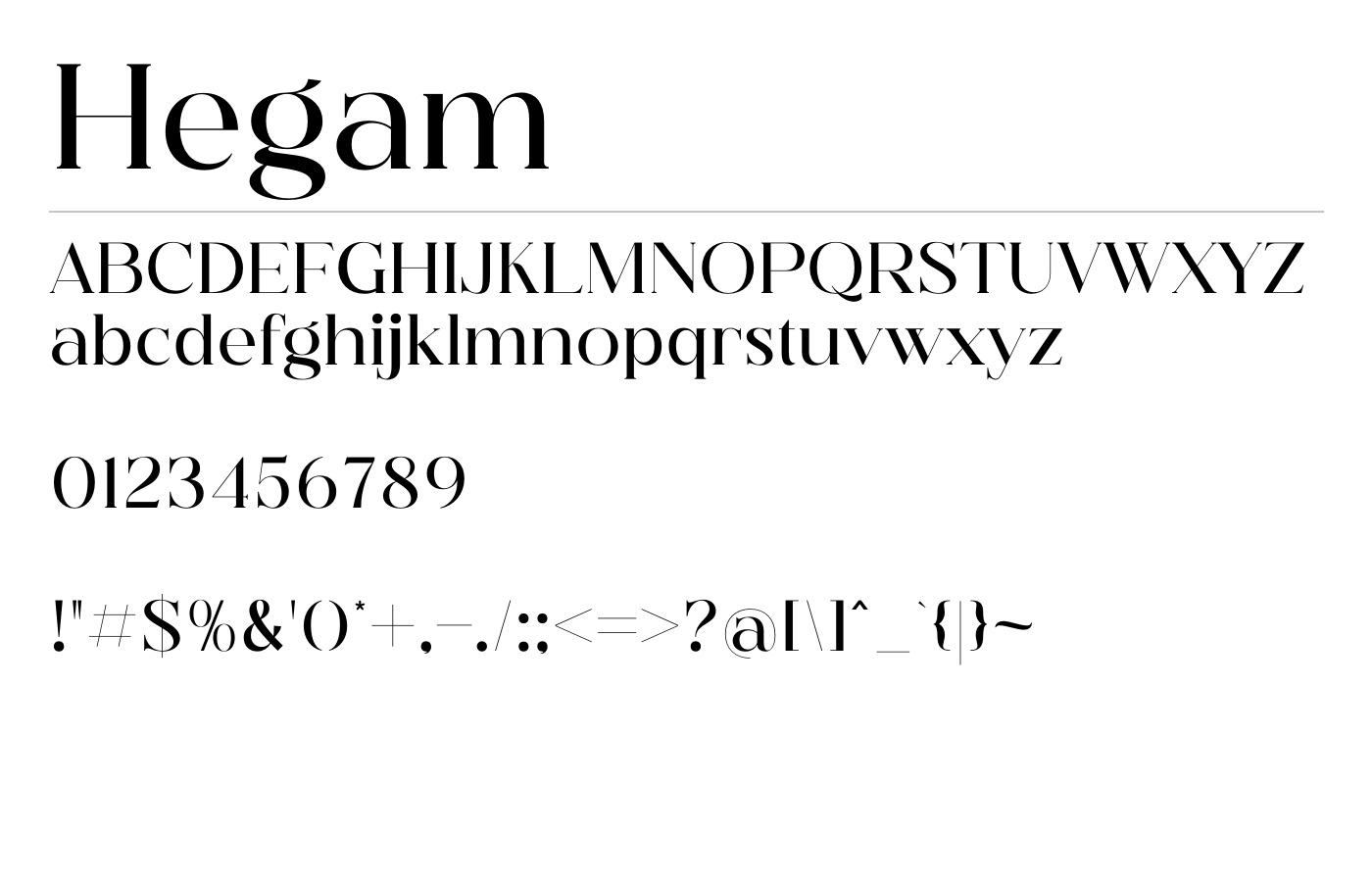 Hegam Font preview