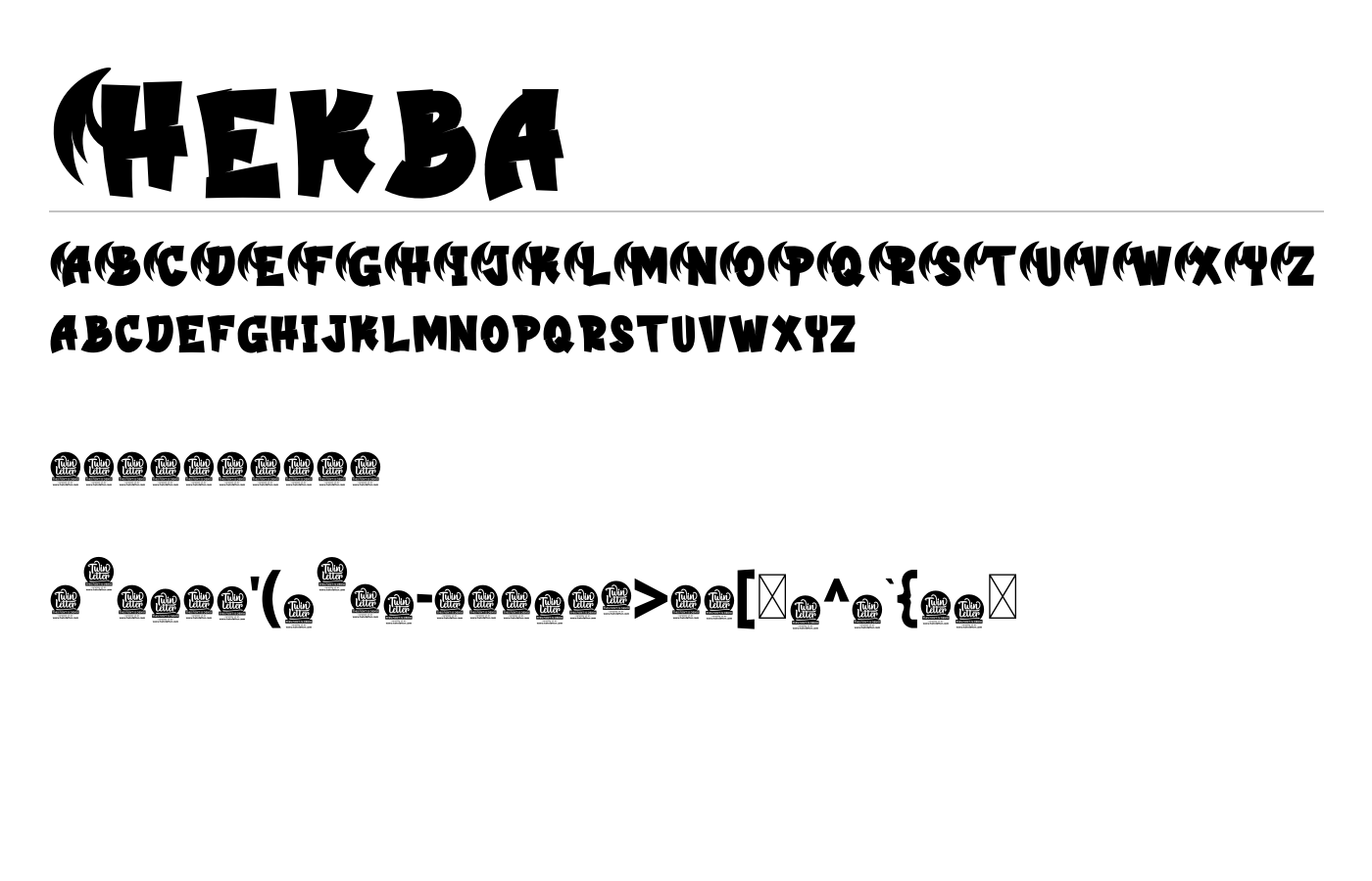 Hekba Font preview