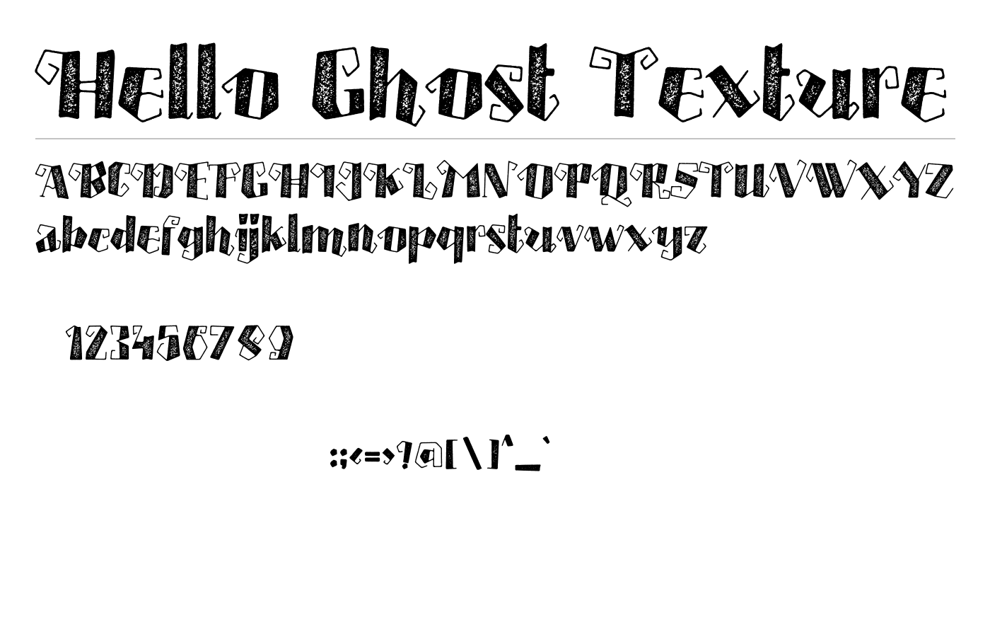 Hello Ghost Font preview