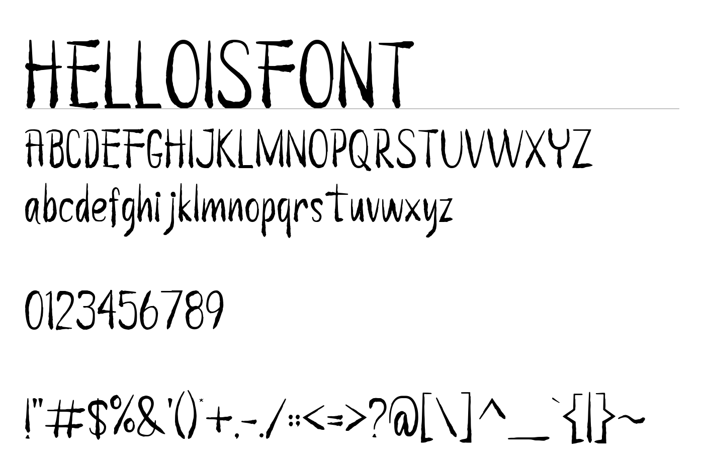 Helloisfont Font preview
