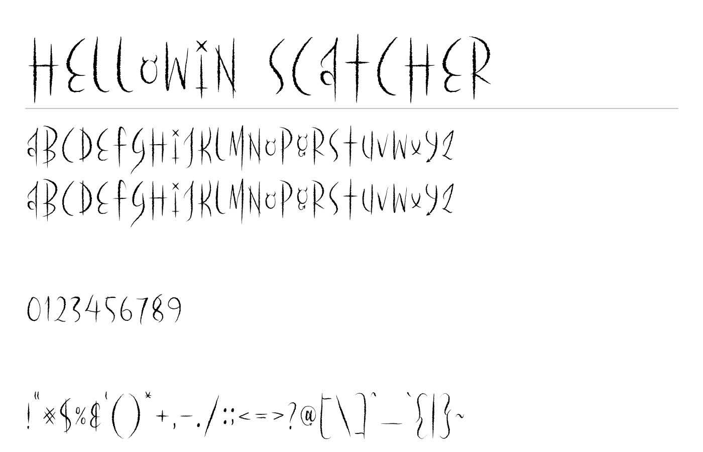 Hellowin Scatcher Font preview