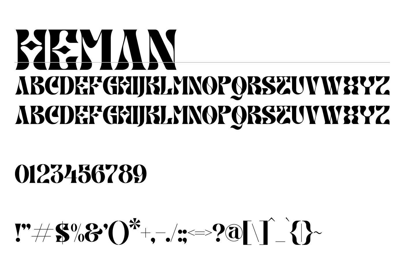 Heman Font preview