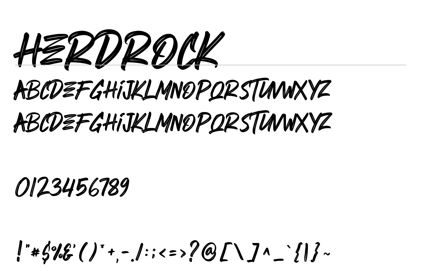 Herdrock – Brush Font preview
