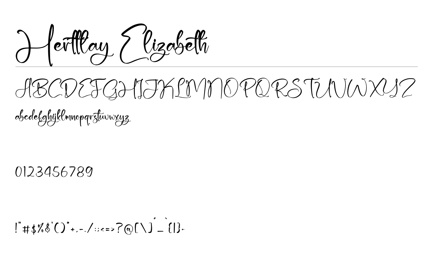 Herttlay Elizabeth Font preview