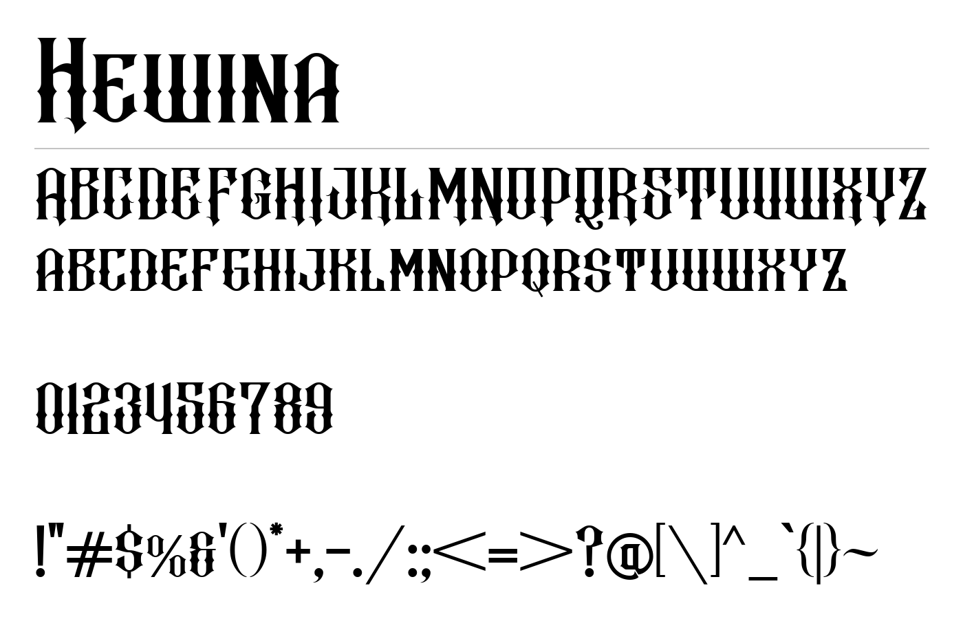 Hewina Font preview