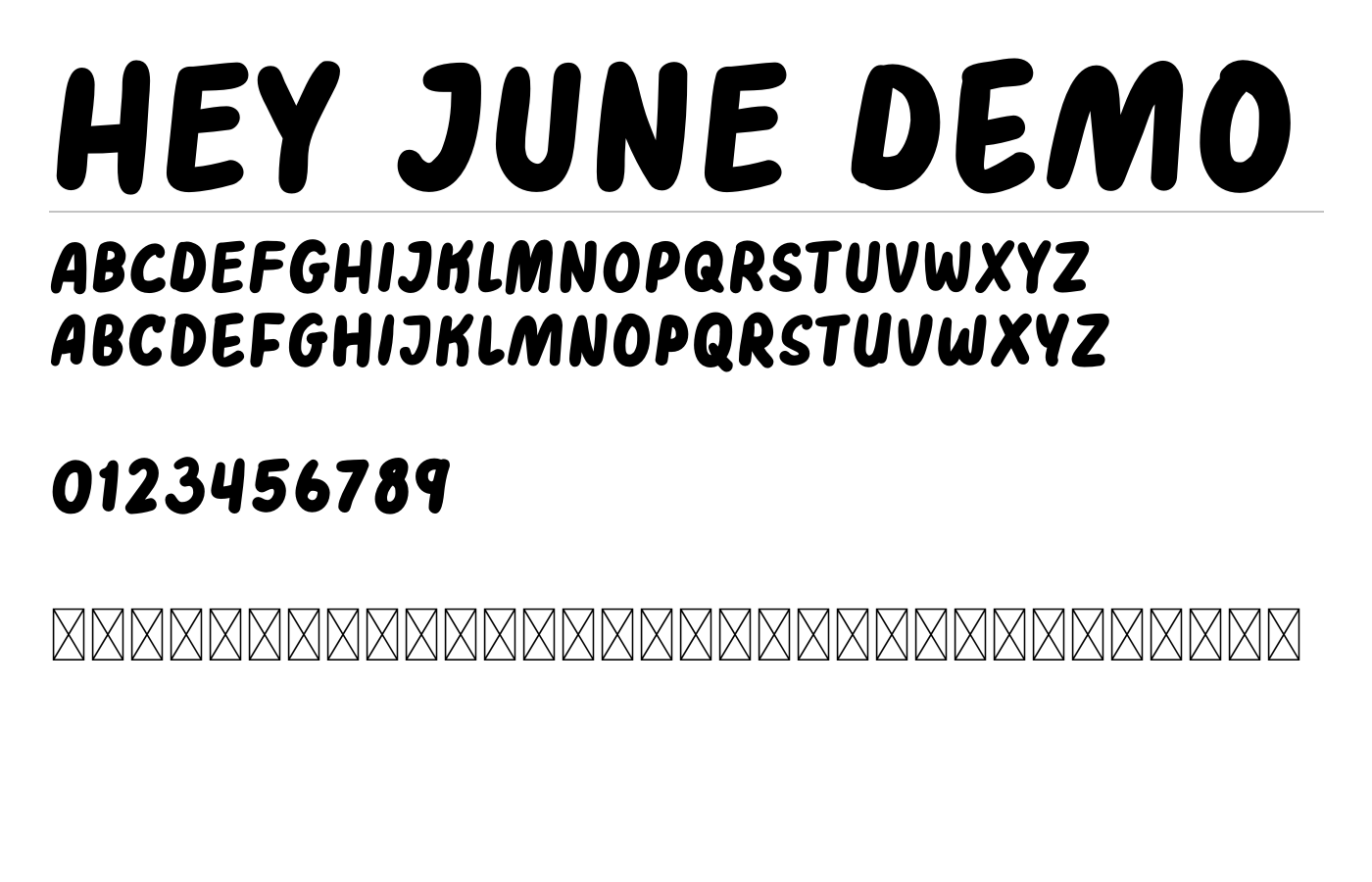 Hey June Font preview