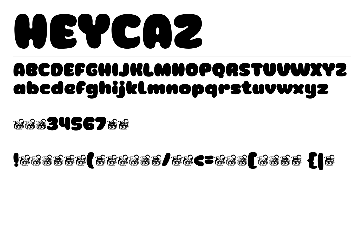 Heycaz Font preview