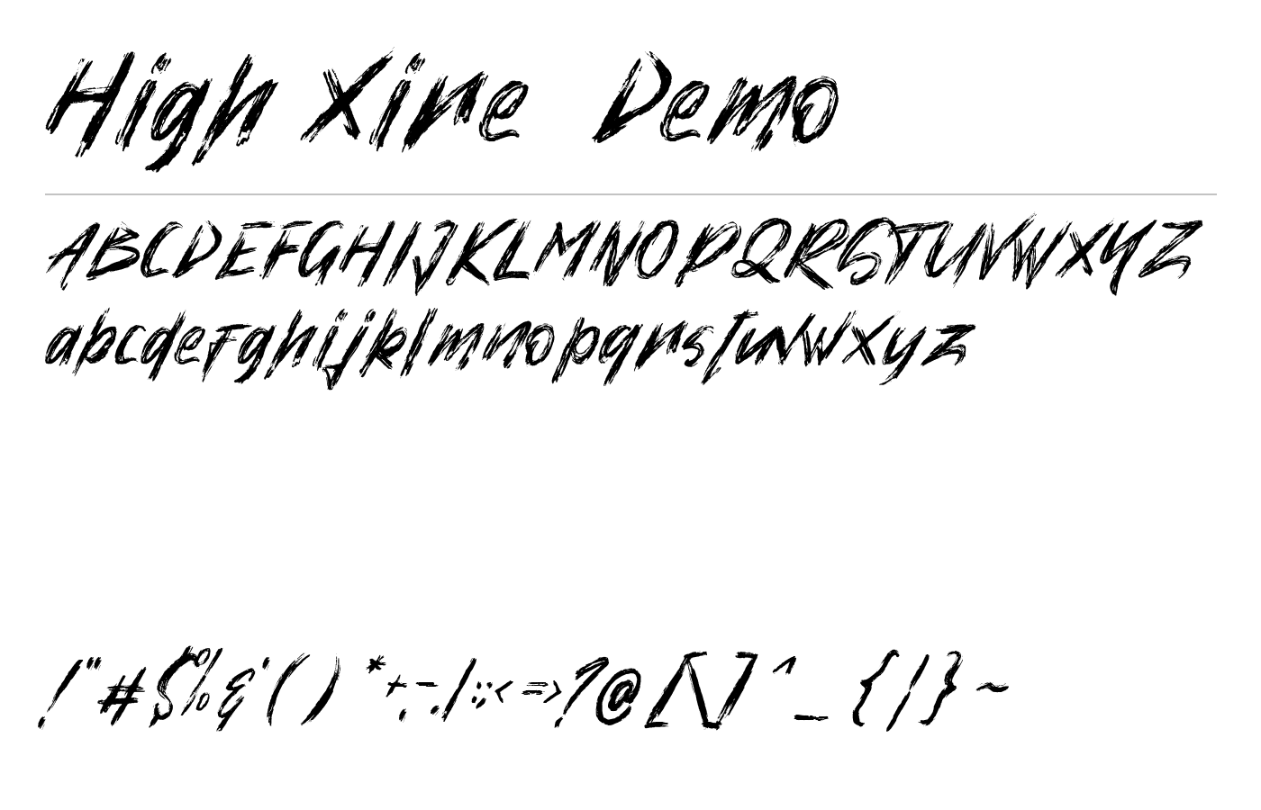 High Xire Font preview