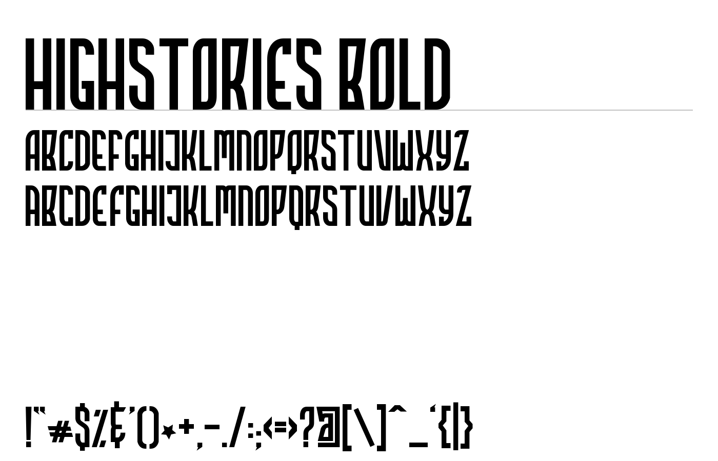 Highstories Font Family preview