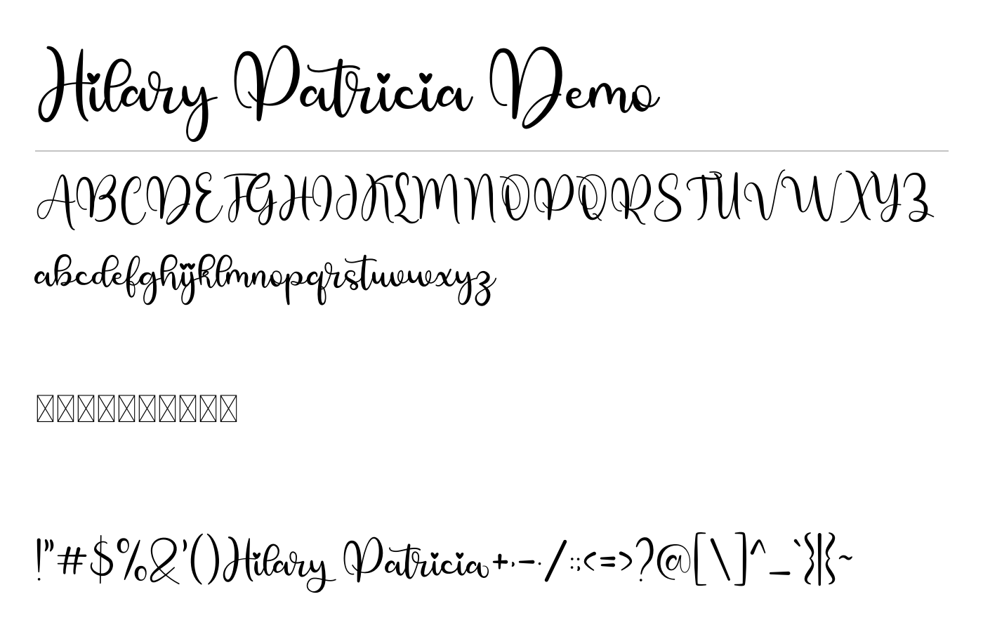 Hilary Patricia Font preview