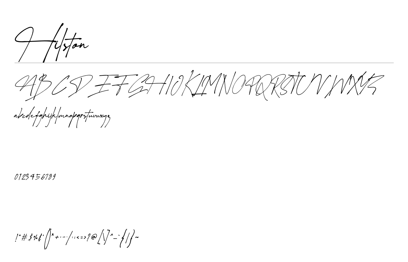 Hilston Font preview