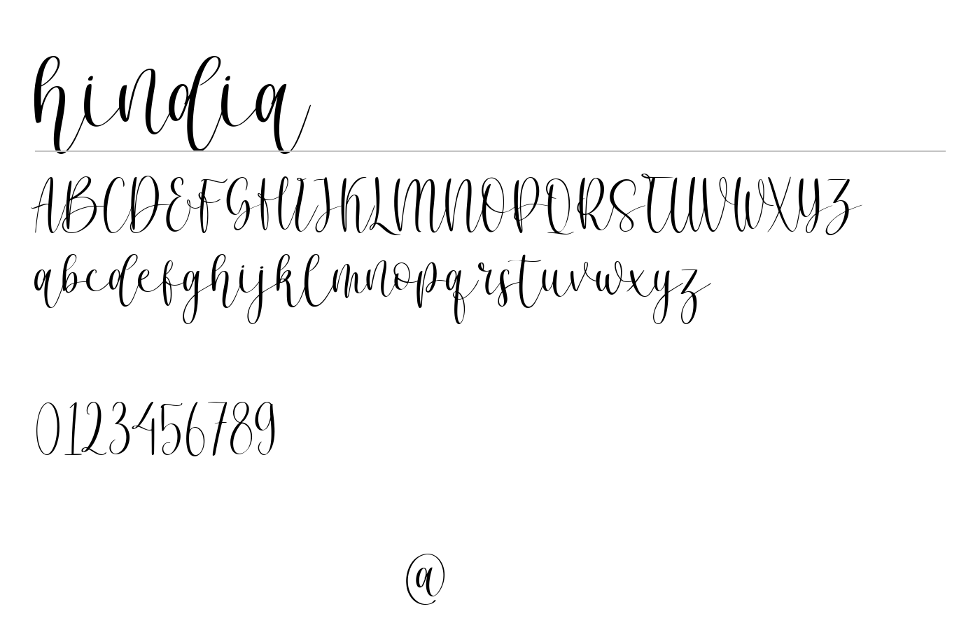 Hindia Font preview