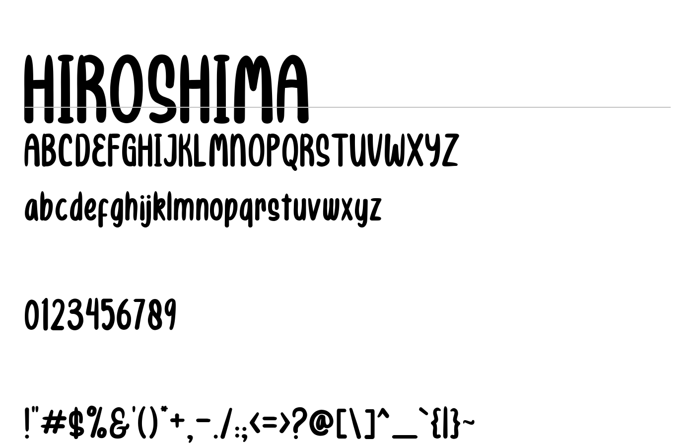 Hiroshima Font preview