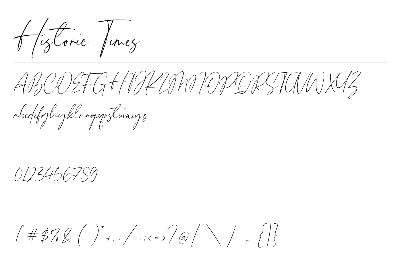 Historic Times Font preview