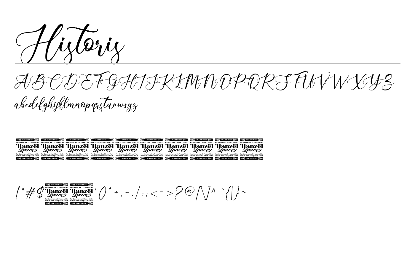 Historis Font preview