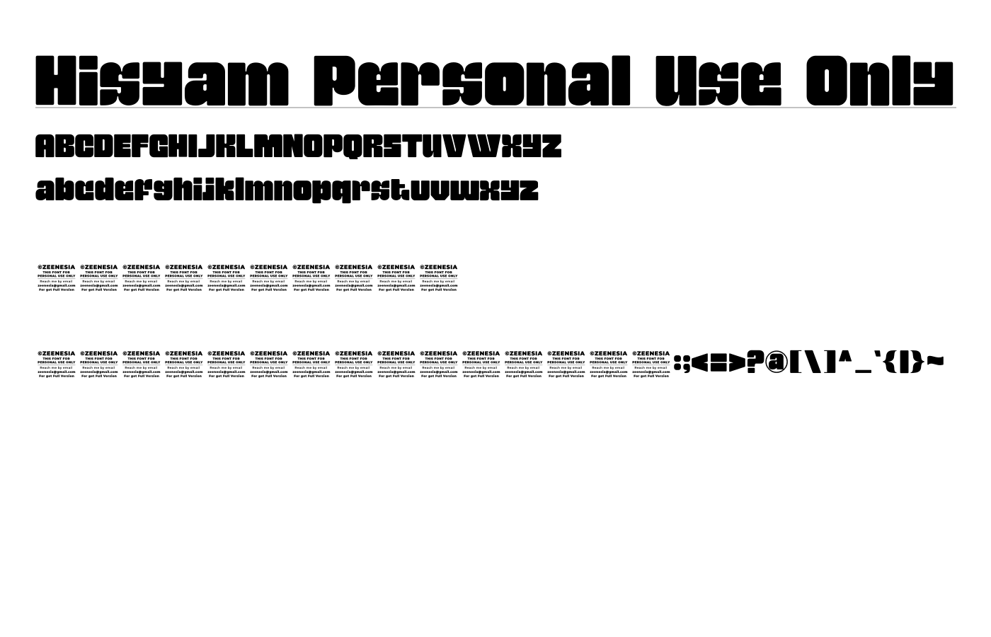 Hisyam Font preview