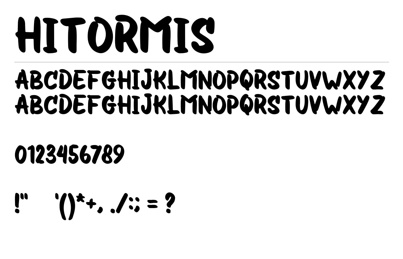 Hitormis Font preview