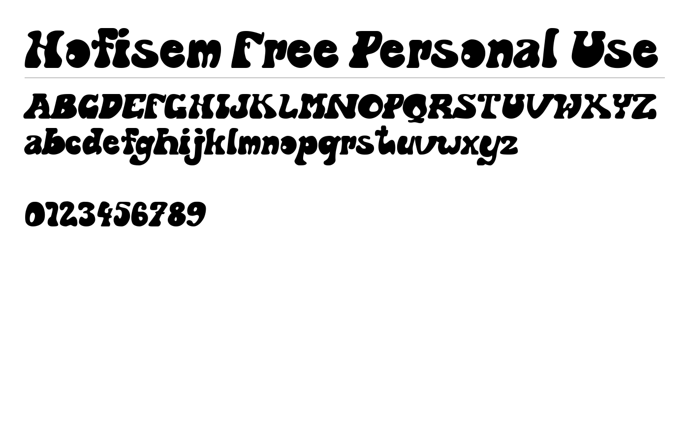Hofisem Font preview