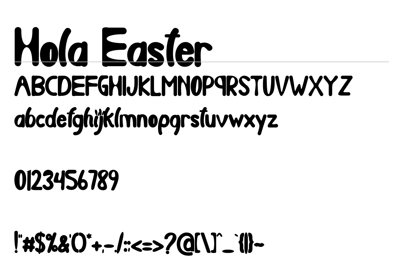 Hola Easter Font preview