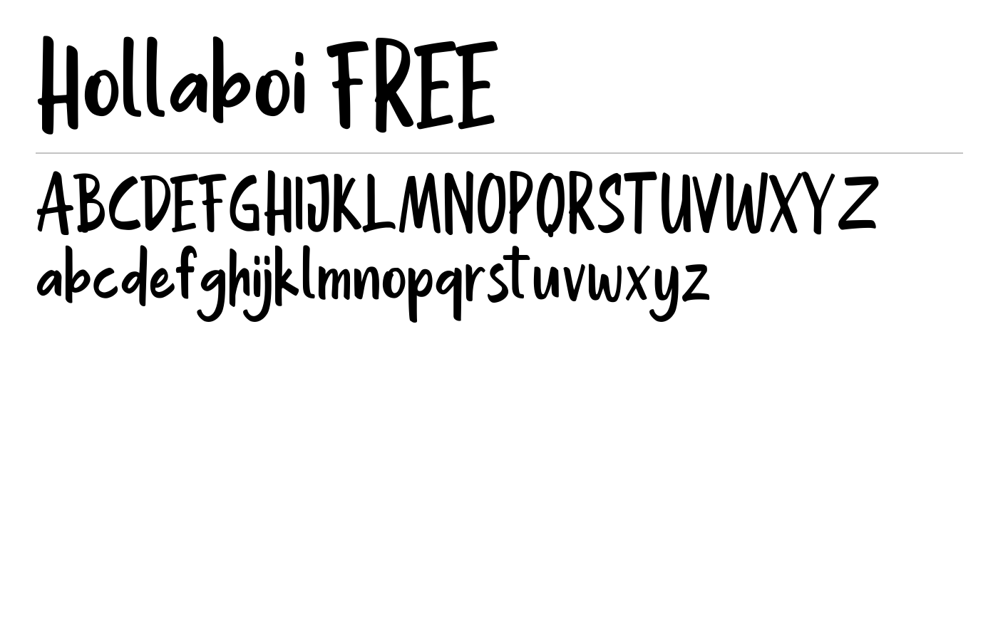 Hollaboi Font preview