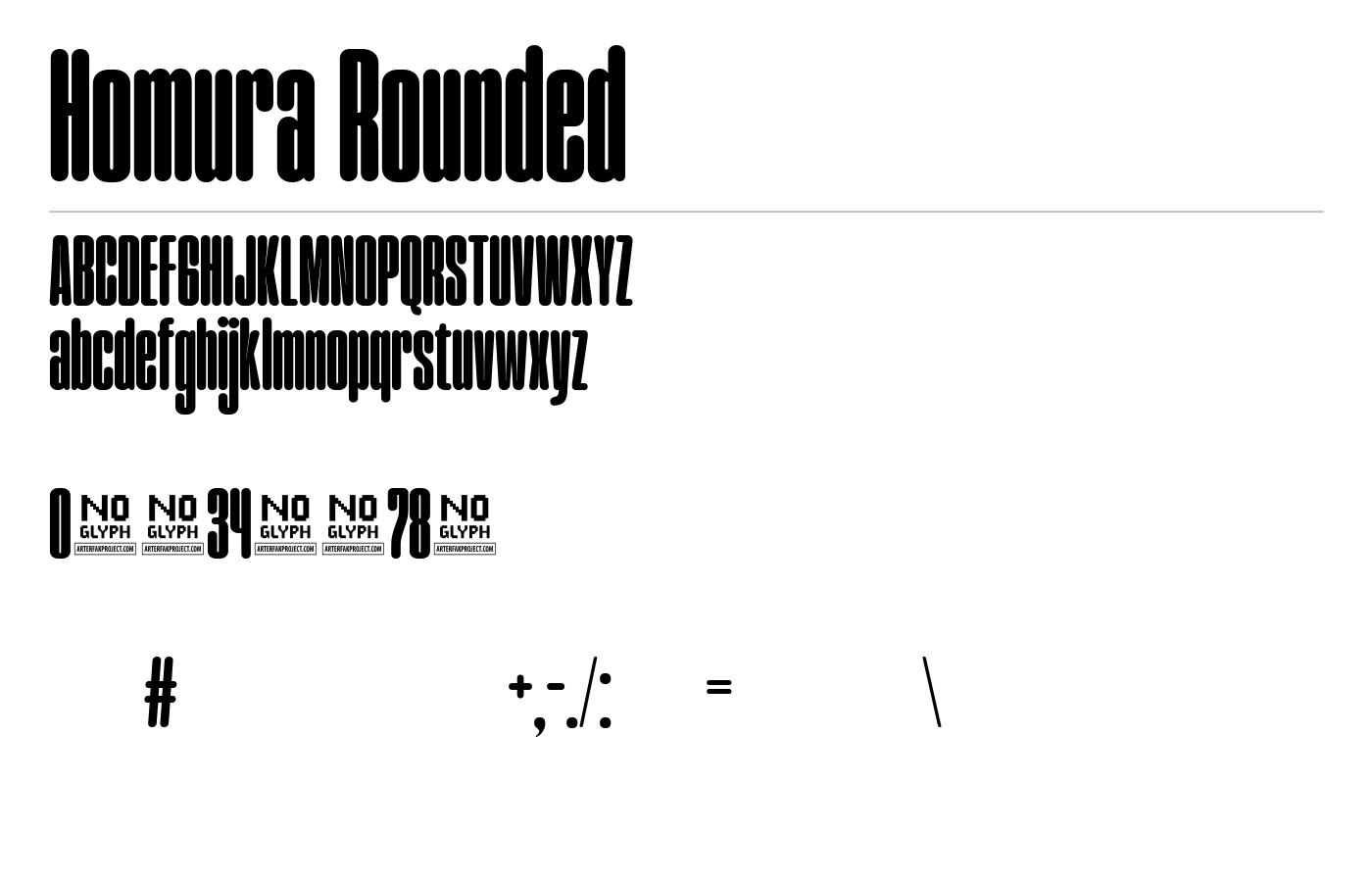 Homura Font preview
