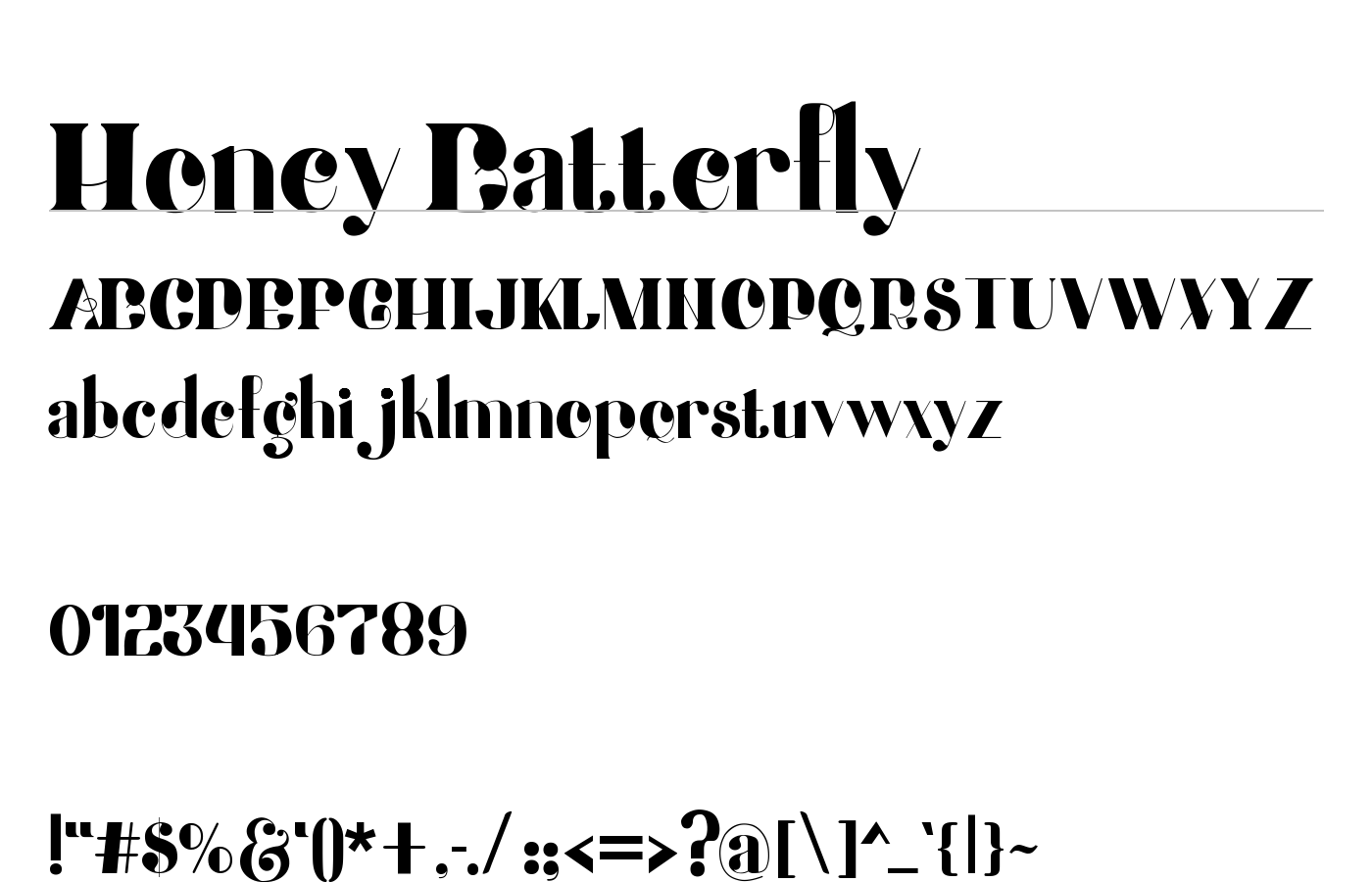 Honey Butterfly Font preview