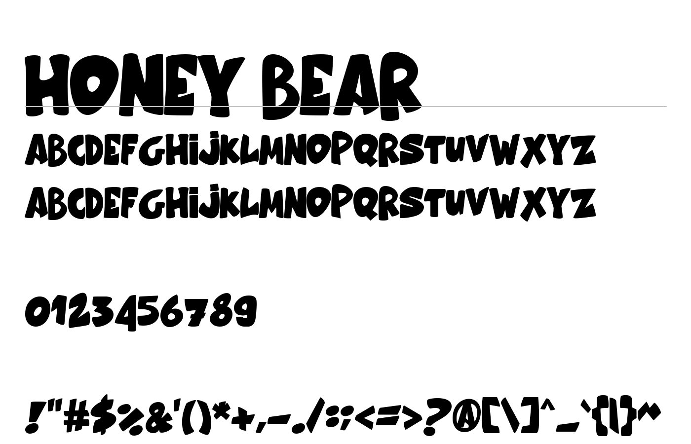 Honey Bear Font preview