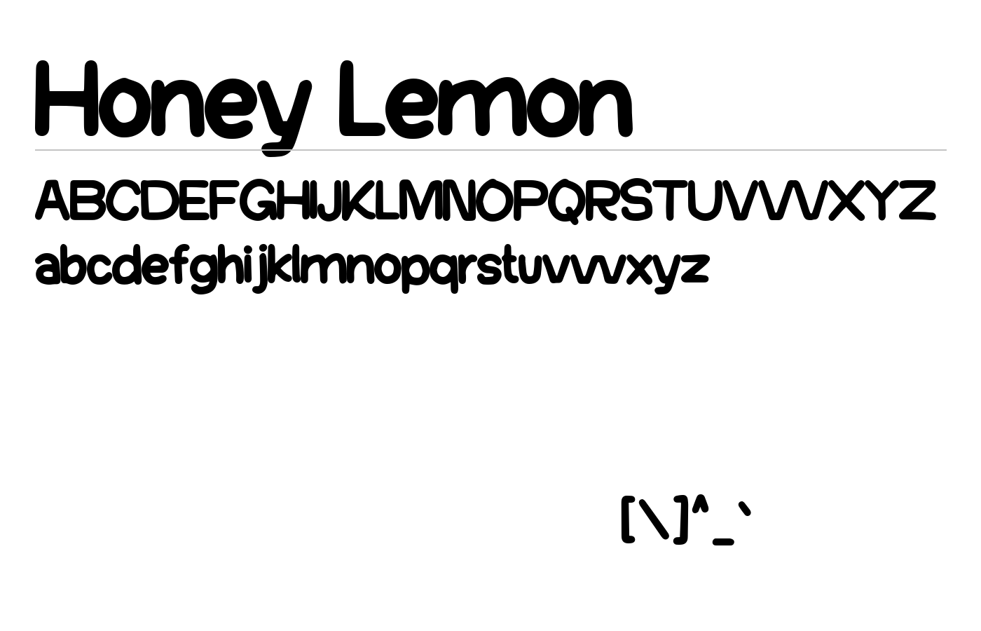 Honey Lemon Font preview
