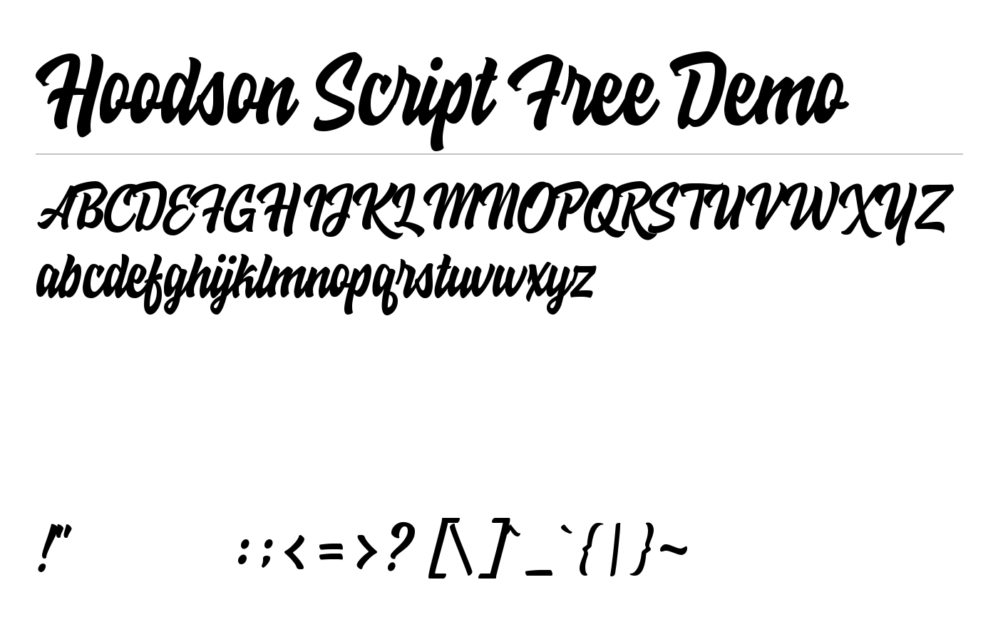 Hoodson Script preview