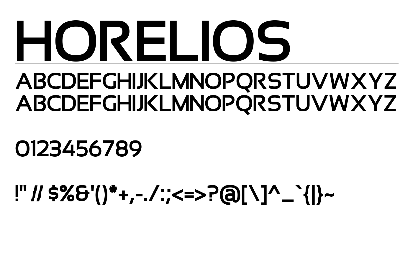 Horelios Black Font preview
