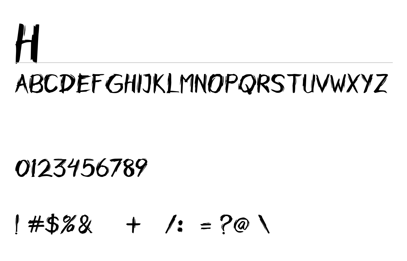 Horobi Font preview