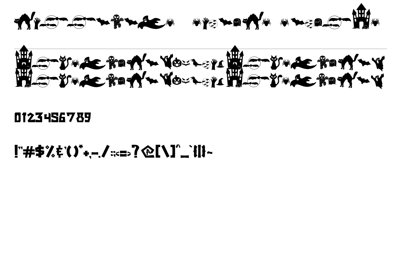 Horrified Tonight Font preview