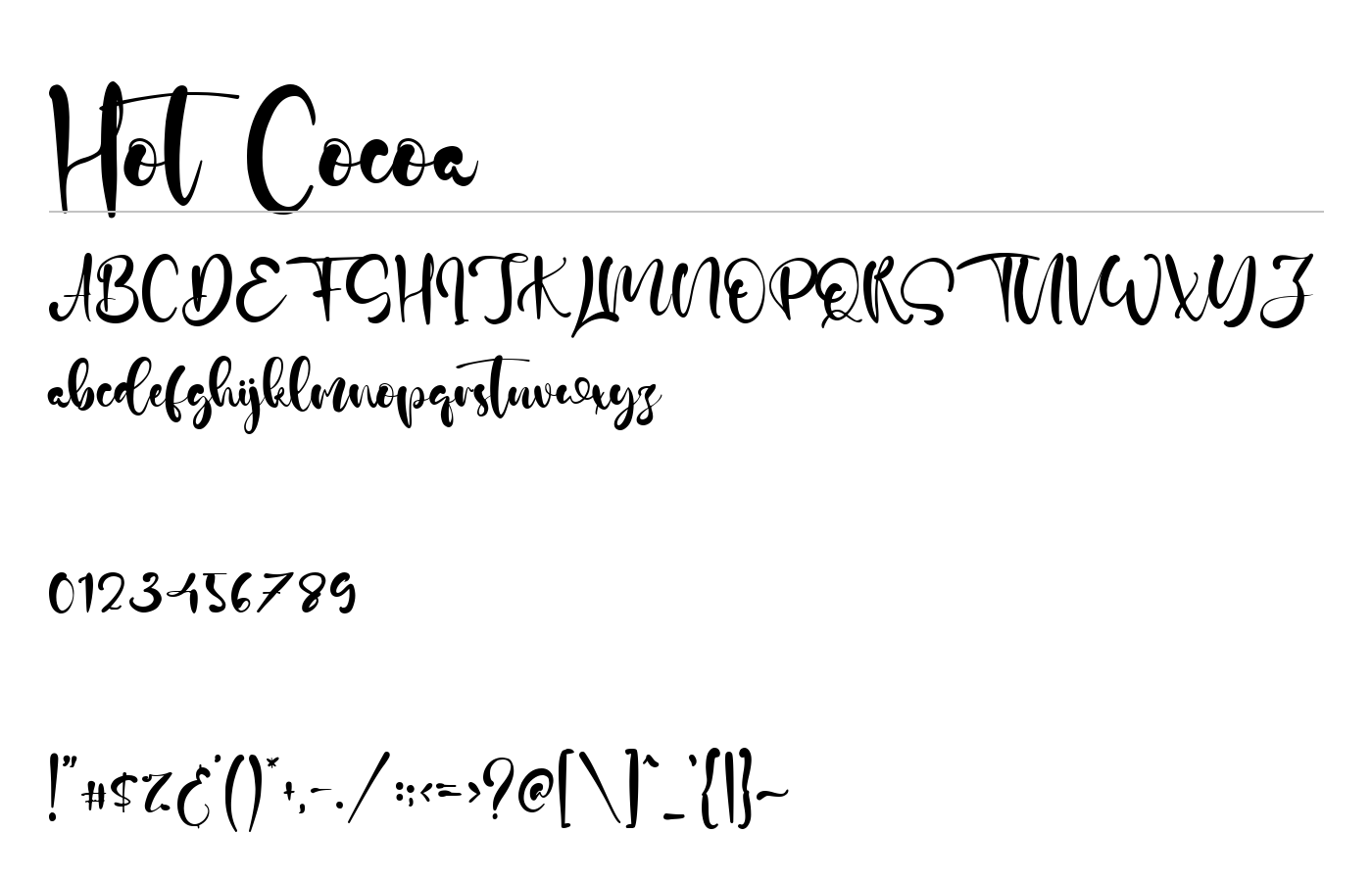 Hot Cocoa Font preview