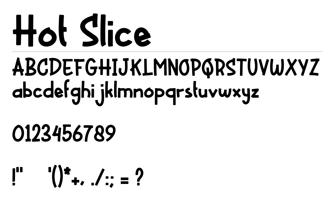 Hot Slice Font preview