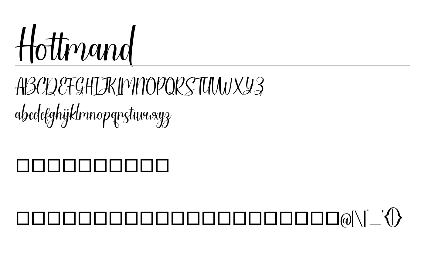 Hottmand a Bouncy Font preview