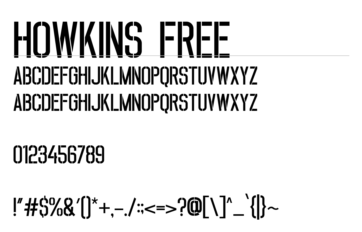 Howkins Font preview