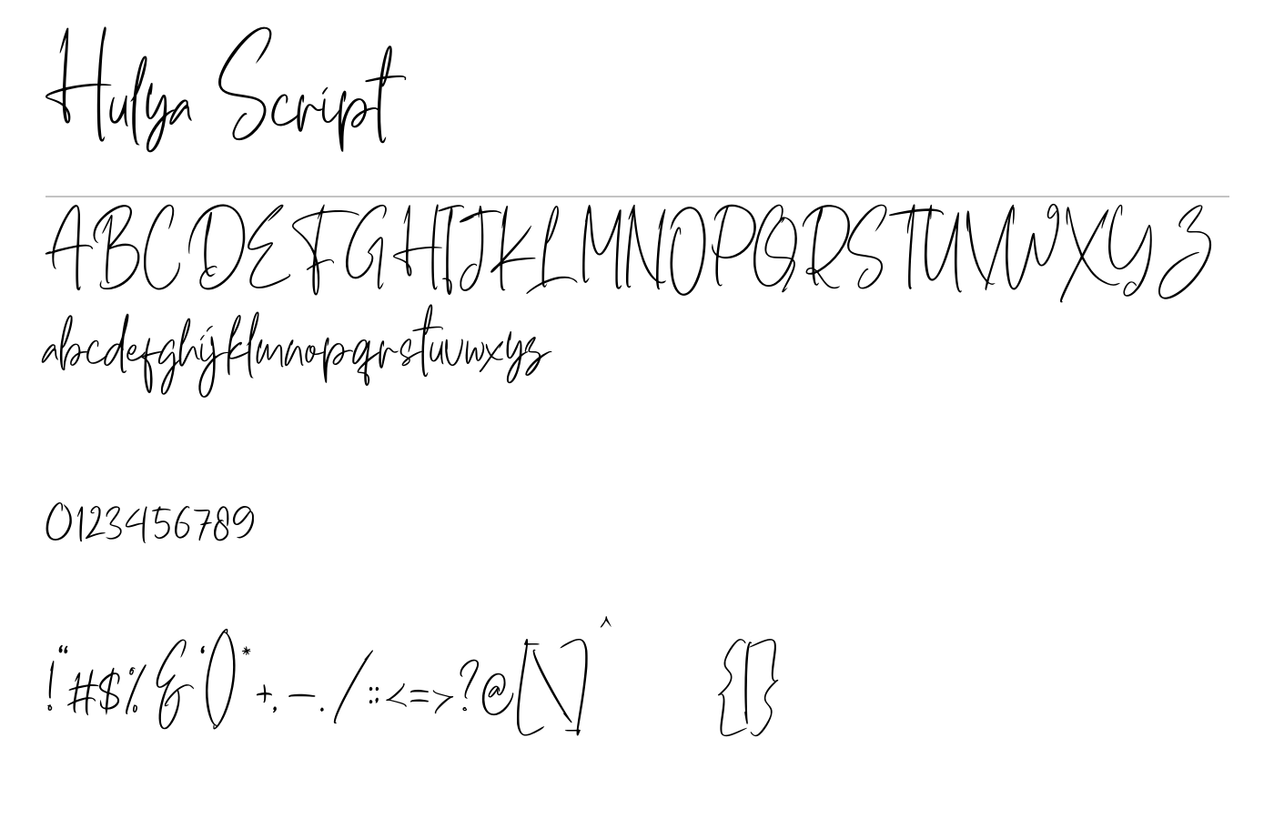 Hulya Script Font preview