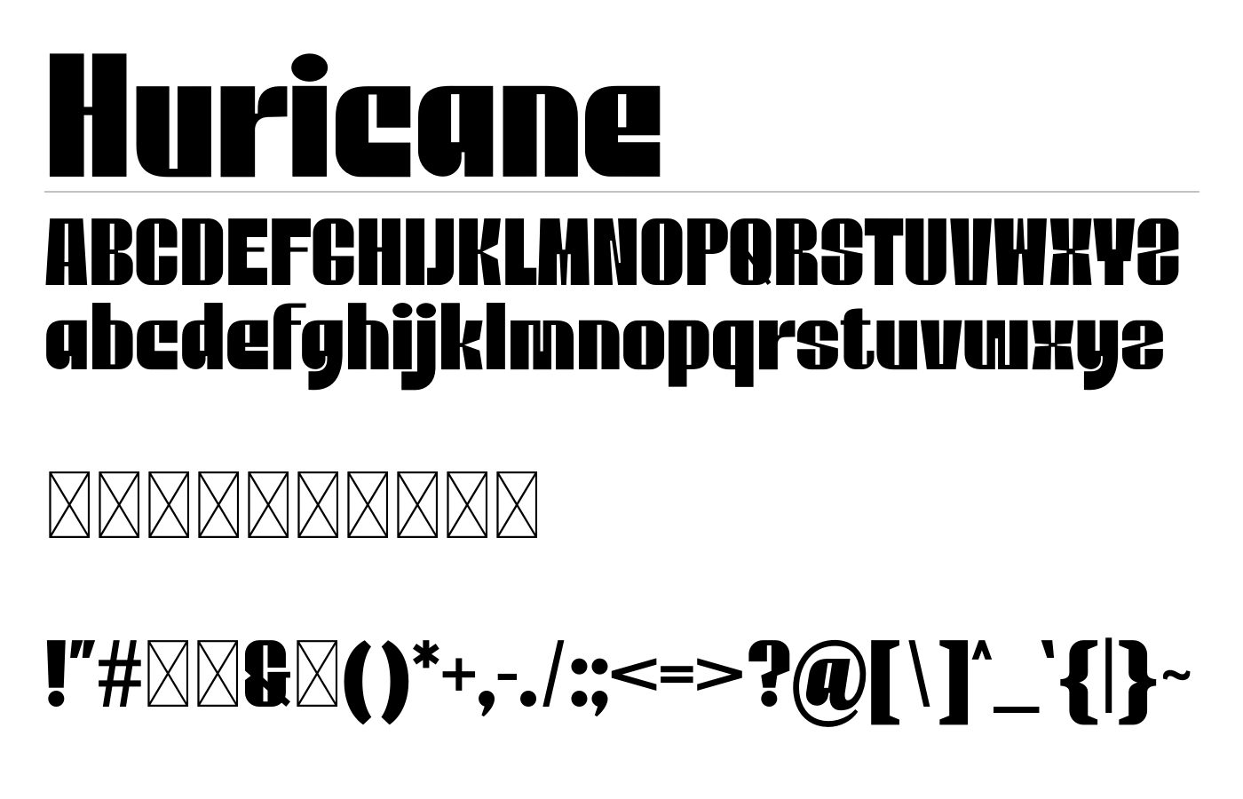 Huricane Font preview