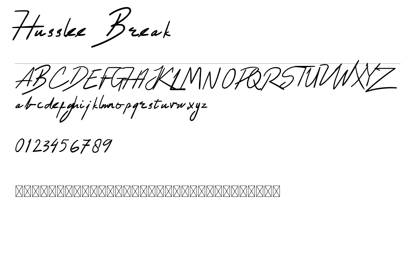 Husslee Break Font preview