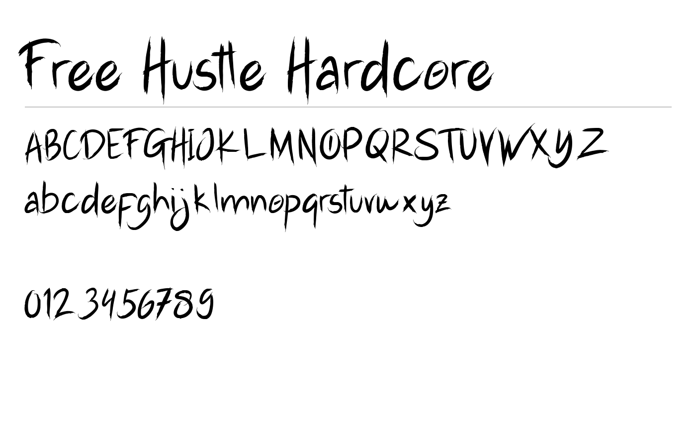 Hustle Hardcore Font Demo preview