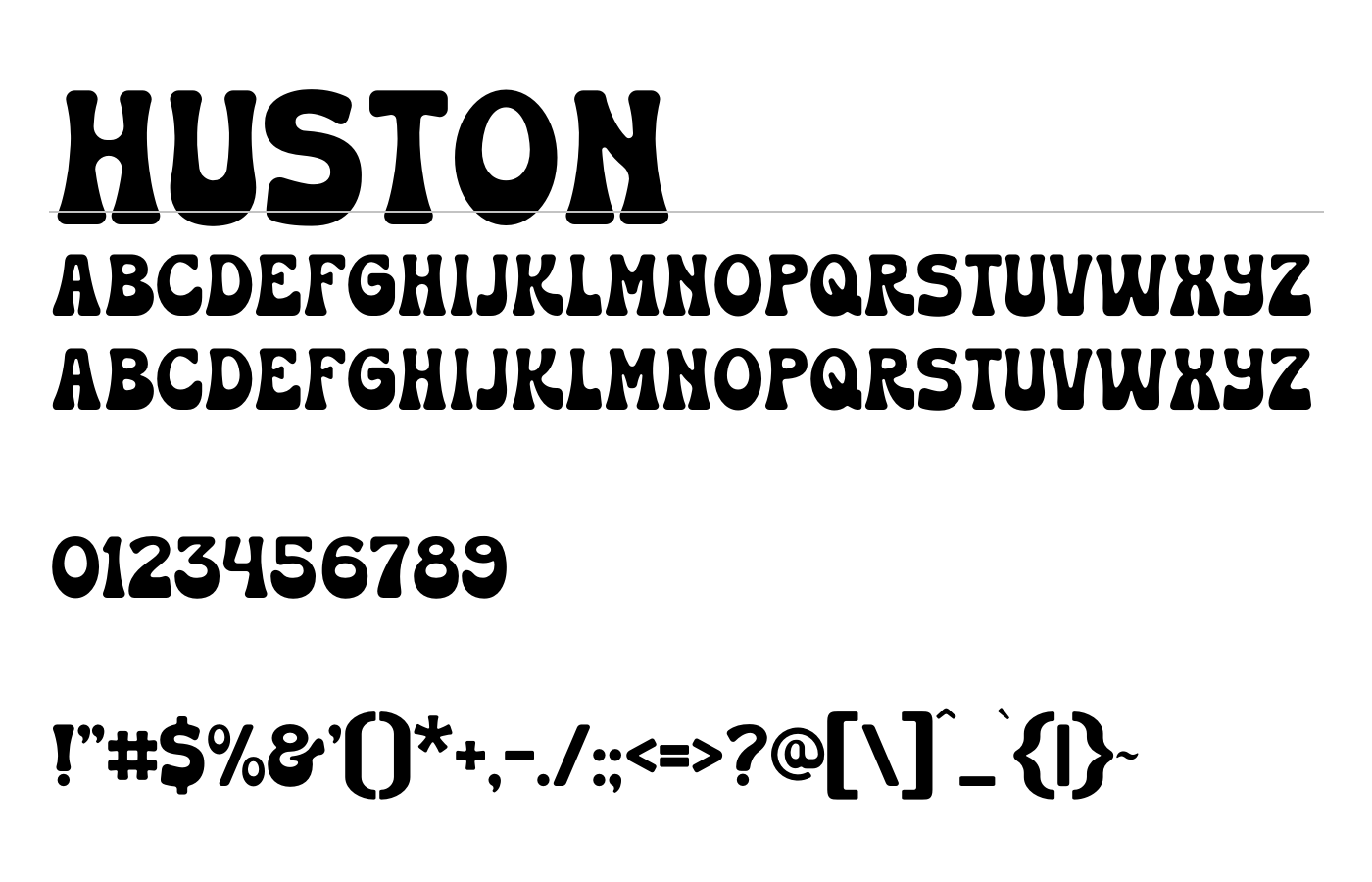 Huston Font preview